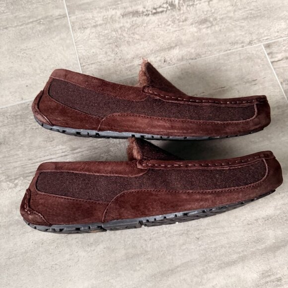UGG Men's Brown Ascot Corduroy II Moccasin Slipper Size 12 - Picture 6 of 12